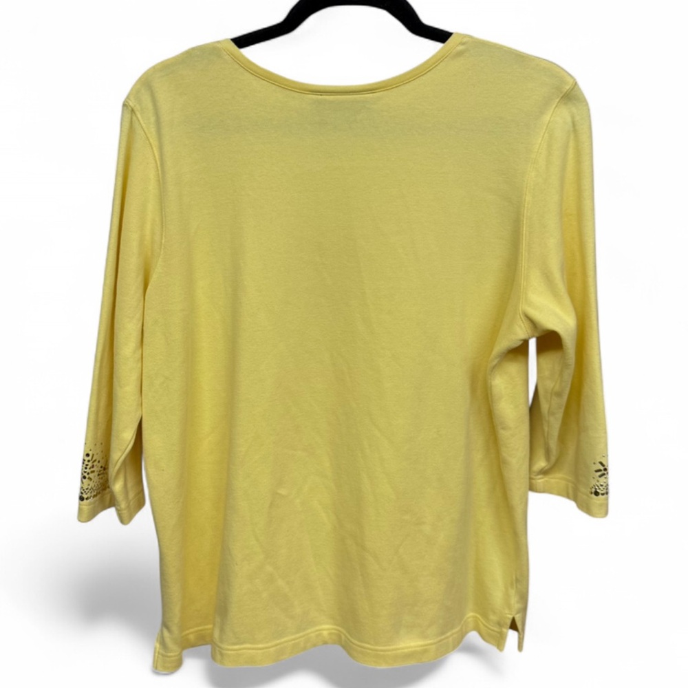 Christine Alexander Embellished V-Neck Top - Yellow - Picture 5 of 7